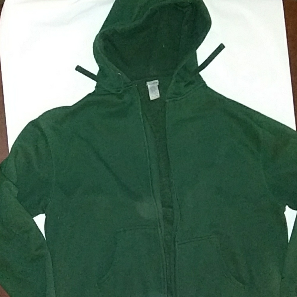 XL green Champion zip-up hoodie